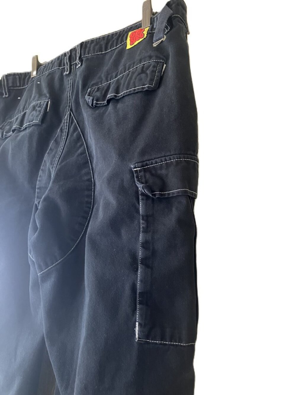 Empyre Men's Black Cargo Pants | Size 32 | White Stitching | Skate Street Style - Picture 5 of 15